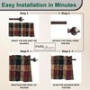 Park Designs Farmhouse Kitchen Valances for Windows - Plaid Pine