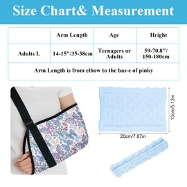 Arm Sling for Women with Strap Cushion, Fashion Shoulder Brace Support Immobilizer for Shoulder Elbow Wrist Injury, Padding Arm Support Sling for Women Men Youth Right & Left