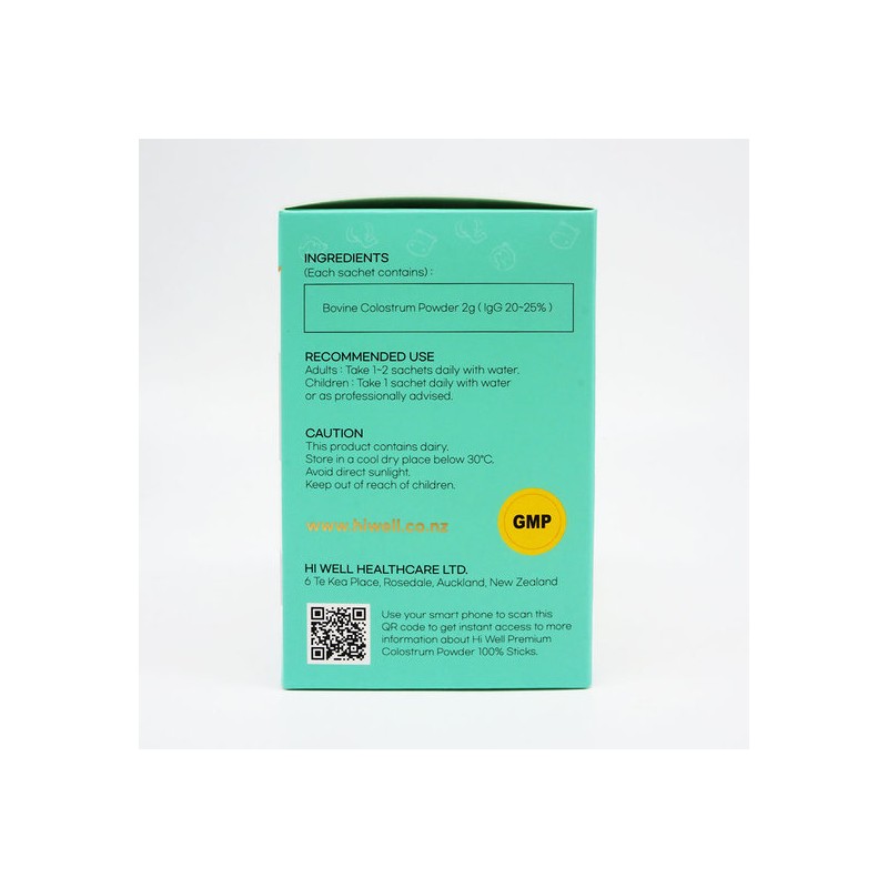 Hiwell Premium Colostrum Powder Sticks 30 Packets / 하이웰 프리미엄