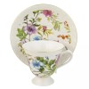 Grace's Teaware Summer Vine Cup And Saucer With Gold Trimmed