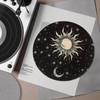 GLENLCWE Moon Stars Black Turntable Platter Mat 12 Inch Anti