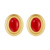 Catuni Vintage Chunky Earrings for Women Red and Gold Statement