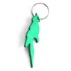 Komonee Parrot Green Bottle Opener Key Chain Metal Wildlife Bird
