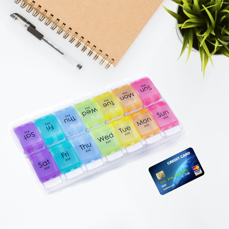 Pill Box Organiser 7 Day for AM and PM, Opret