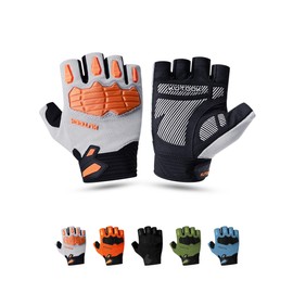 KUTOOK Mountain Bike Gloves for Mmen Fingerless Cycling Gloves Accessories Half Finger for Dirtbike Riding Fitness Training Grey XL