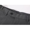 Plaid&Plain Men's Straight Fit Elastic Waistband Dress Pants in Grey