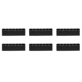 HARFINGTON 6pcs Plastic Hex Shank Screwdriver Bit Holder Organizer 7 Holes 1/4 Inch Plastic Drill Bits Storage Case for Any 1/4" Hex Shank Metal Driver Bits Use, Black