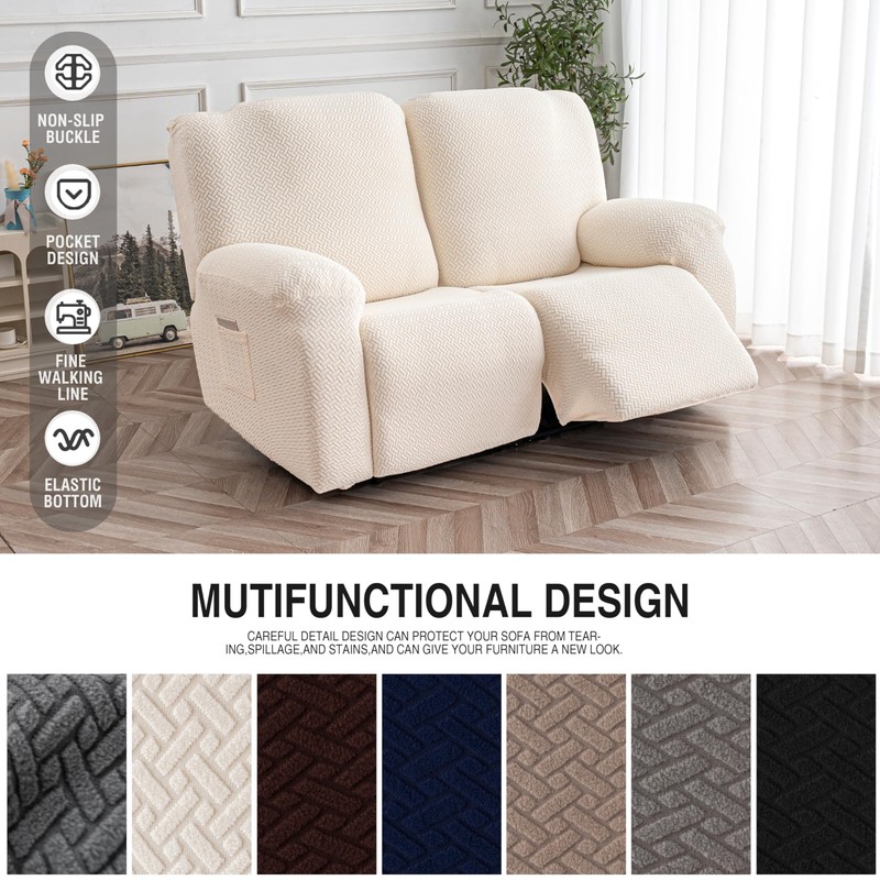 Genina Recliner Loveseat Cover Stretch Couch Covers Sofa slipcover for