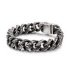 Azubpi 316 Stainless Steel Engraved Cuban Link Bracelet for Men,
