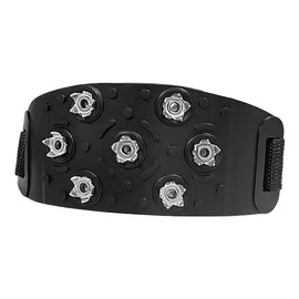 Nicear 7-Spike Ice Skate Cleats - Adjustable Snow Grip Tungsten Traction Cleats For Walking Hiking Ice Fishing Fits One Size European Boots