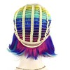 QHQ-SHININGLIFI Rainbow Bob Wigs and A Wig Cap- Women's Short