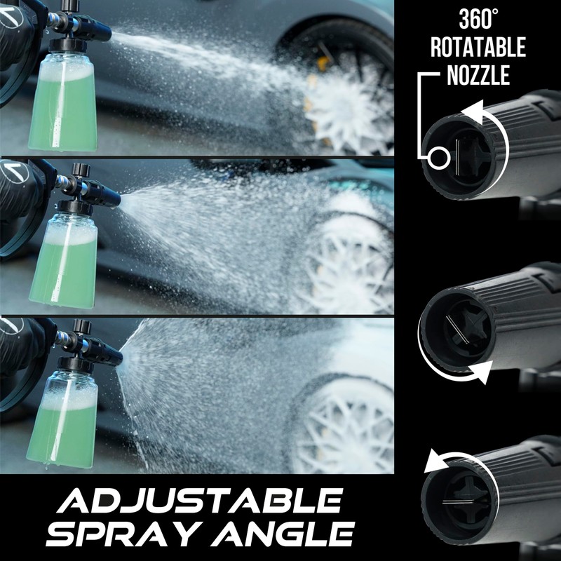 VIKING Professional Foam Cannon for Car, Adjustable Spray Nozzle, 1.1