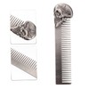 OHPHCALL Zinc Alloy Skull Comb Beard Styling Tool Men's Hairdressing