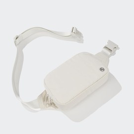 Everywhere Belt Bag Large 2L, Pander Waterproof Everywhere Fanny Pack Purse for Women and Men with Adjustable Strap. (White Opal)