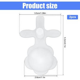 2pcs Replacement Leak Stopper for Thermos Funtainer 16oz Stainless Steel Vacuum Insulated Bottle, Flower Style Silicone Water Bottle Lid Seal Plug Spill Stopper Replacement Parts (Transparent)