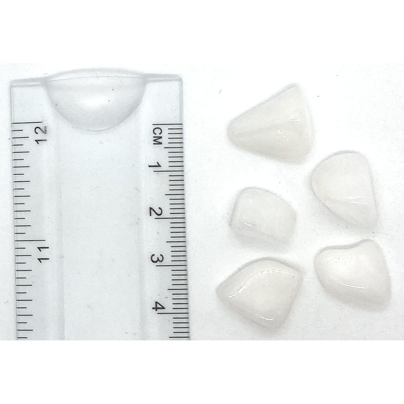 Snowy Quartz Mini Crystal Tumbled Stones - 10 Pc