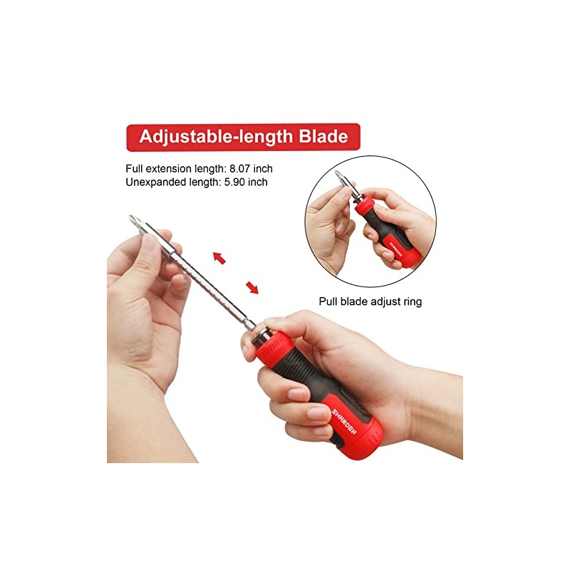 SHARDEN Multi Screwdriver 13-in-1 Screw Driver Adjustable Screwdriver Set Multitool