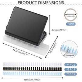 10 Hole Punch Binding Machine for Planner, Metal Binder Machine Kit with 10Pcs Plastic Comb Binding Spines & 30Pcs Loose Leaf Binder Rings, Binder Hole Puncher for A4, A5 and B5 Paper