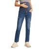 Maternity Comfy Elastic Casual Tight Pants High Waist Pregnancy Jeans