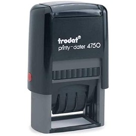 Trodat Eco Printy Stamp Self-Inking Word and Date Stamp - Paid By Bacs On