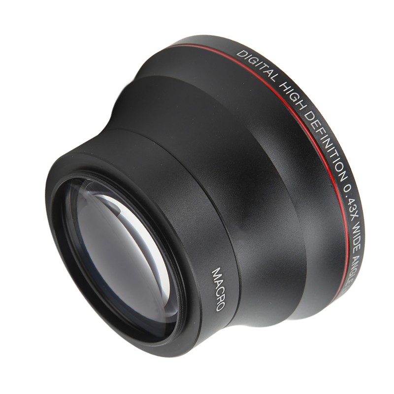 52mm 0.43X Wide Angle Lens Optical Glass Camera Lens with