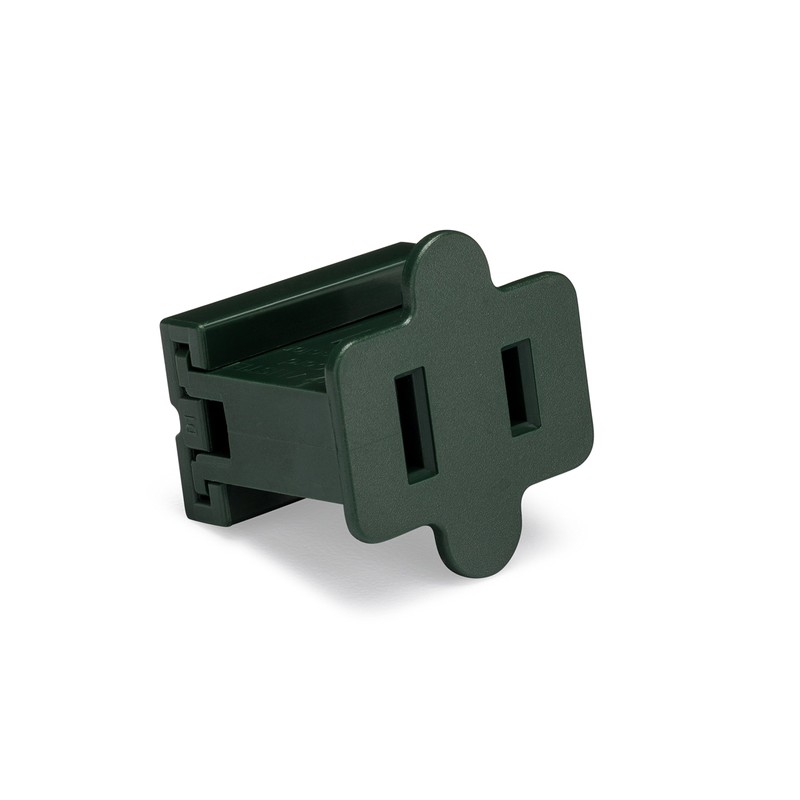 Gilbert Holiday Lighting Outlet Female Green Slip Zip Plug (100,