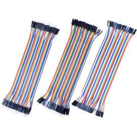 CANADUINO® 120 pcs Dupont Breadboard Jumper Wires 20cm - 40xMM - 40xMF - 40xFF