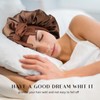 Silk Double Layer Satin Hair Bonnet with Elastic Tie Band