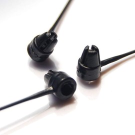 Yesallwas 5" 2000Pcs Plastic Tag Fastener Black 5 Inch,Plastic Paper Price Tagging Fastener Snap Lock Pin Security Loop for Hang Tags Price Tags or Clothing Tag etc