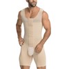 Men Shapewear Bodysuit Soft Breathable Adjustable Postoperative Compression Slimming Bodysuit