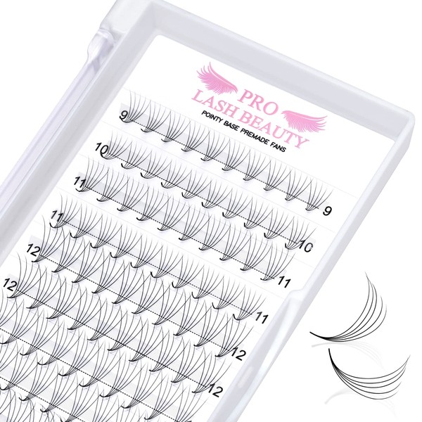 Pre Made Fan Eyelash Extensions 5D-C-0.10-8-15 Pointy Base Premade Fans