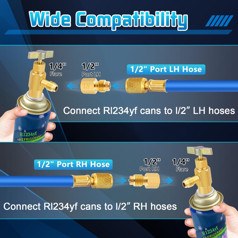 R1234YF Can Tap, R1234YF Self-Sealing and Puncture Style Refrigerant Can