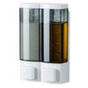 Double Soap Dispensers 250ml ABS Plastic Drill Free with Adhesive
