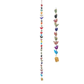 Indian Traditional Single Door Hanging 30 Fabric Birds Tota String with Bell, Festival Decoration for home Wall Temple Bedroom room home Décor, Gifting(Size :- 48" Approx)