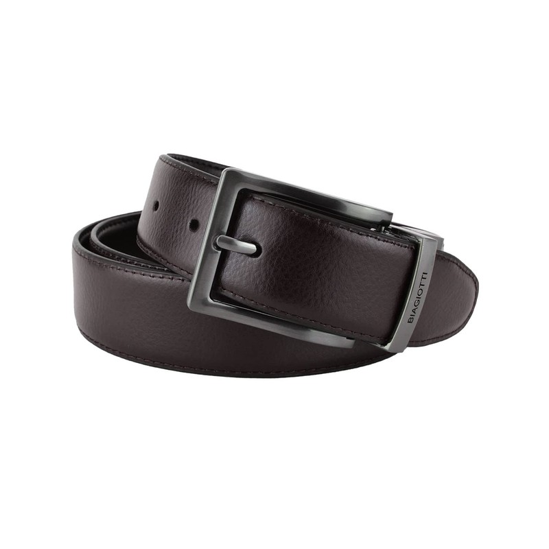 Laura Biagiotti Mens Reversible Genuine Leather Belt 3.5cm High Adjustable