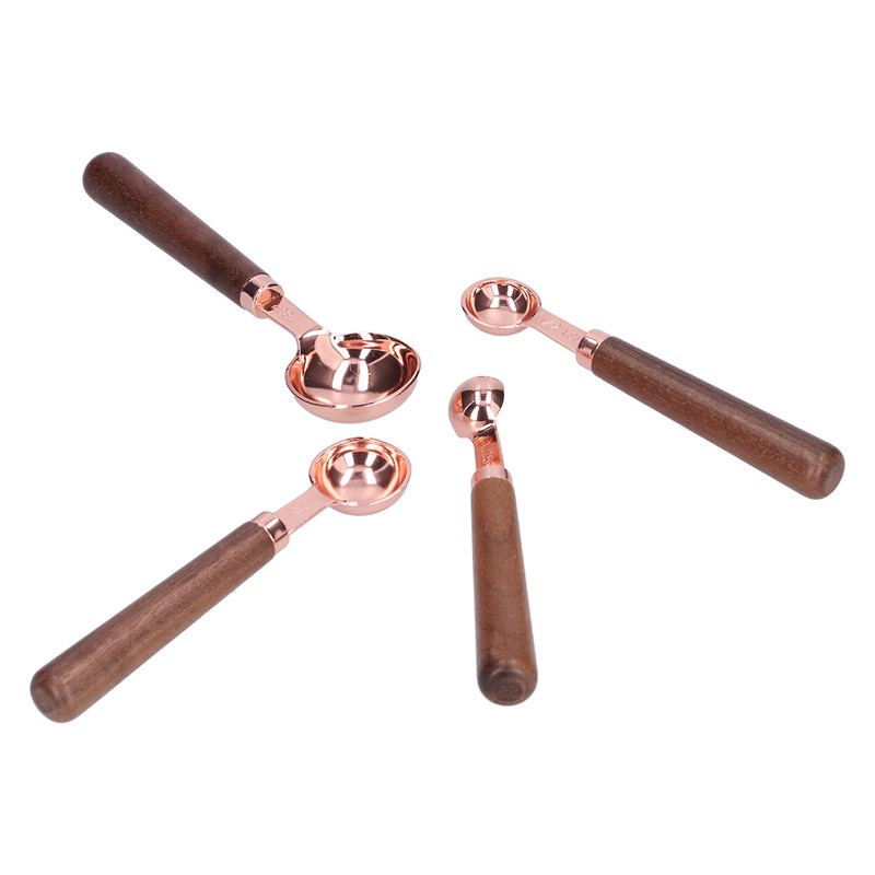 4pcs Rose Gold Measuring Cup with Scale Stainless Steel Measuring