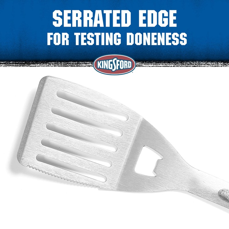 Kingsford Stainless Steel BBQ Spatula with Red & Black Handle