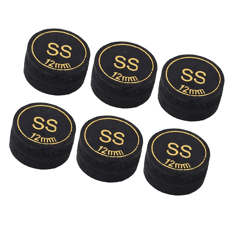 6pcs Pool Billiard Cue Tips 12mm Billiard Pool Cues Tips