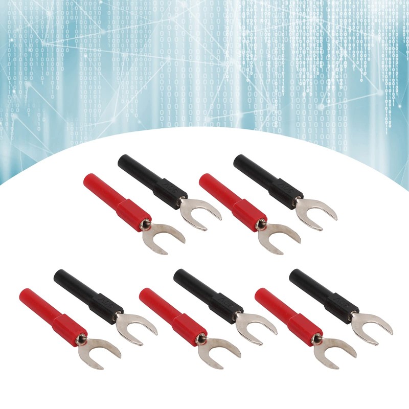 10pcs Copper Plated Banana Y Spade Plug 4mm Jack for