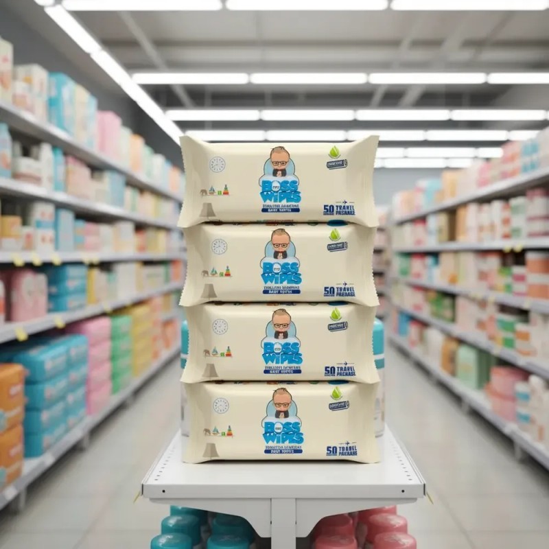 50 Toallitas Húmedas Bebe Bosswipes Junior Resellable 1 Paqu