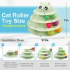 UPSKY 24 PCS Cat Toys, 3-Level Turntable Kitten Toys Set,