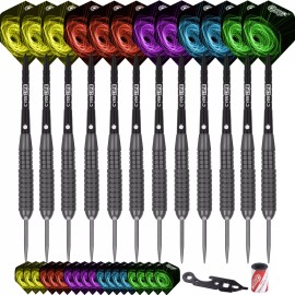 Cyeelife Steel tip darts set 22g+16Flights+