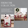 Elrene Home Fashions Poinsettia Garlands Holiday Engineered Napkins, Set of