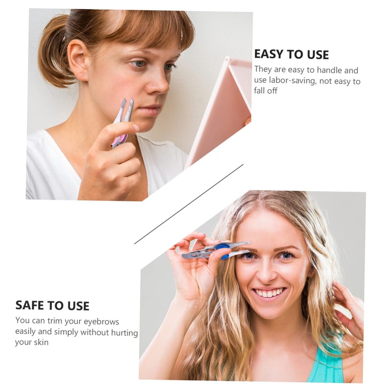 BIUDECO Stylish Eyebrow Clip 4pcs Stainless Steel Tools for Brow