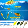 XOXVURI Trout Bait Trout Spoon Set 12 Pieces Artificial Bait