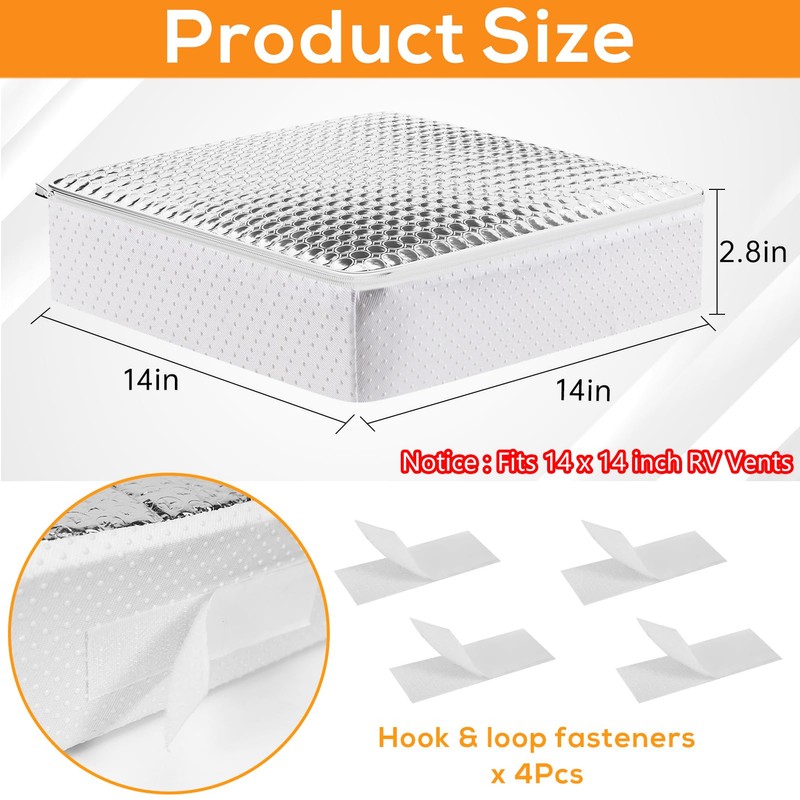 1PCS RV Skylight Insulator 14x14x2.8,RV Vent Insulator and Skylight Covers,Waterproof