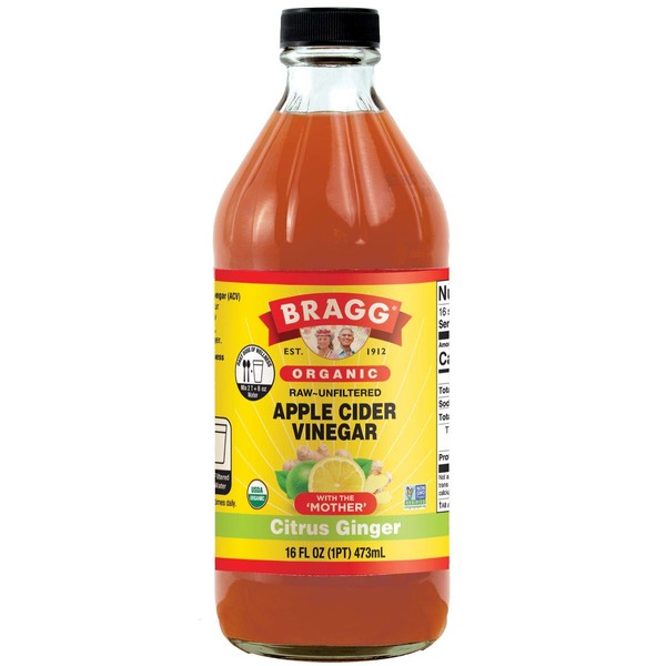 Bragg Organic Apple Cider Vinegar Blends 16oz, with Citrus Ginger