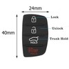2Pcs/Set Key Shell Case Cover 4 Button Car Remote Fob