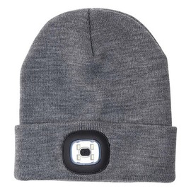 KOVA Winter Warm Beanie Knitted Hat with LED Front Light/Rear Light Black, black