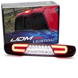 iJDMTOY Dark Red Lens C-Shape Ring Full LED High Mount Third Brake/Clearance Light Assembly Compatible with 2007-2014 Silverado/Sierra 1500 2500 3500, 2009-2010 H3T